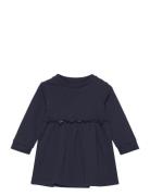 Mango 100% Cotton Dress Marinblå