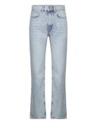 Mango Mid-Rise Straight Jeans Blå