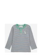 Bobo Choses Baby Stripes Waffle Butt D T- Shirt Blå