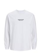 Jack & J S Jorvesterbro Tee Ls Crew Neck Noos Vit