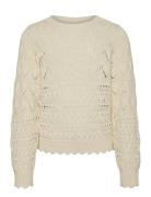 Vero Moda Girl Vmlua Ls Boatneck Pullover Girl Kräm