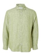 Selected Homme Slhregkylian-Linen Shirt Ls Cut Away Grön