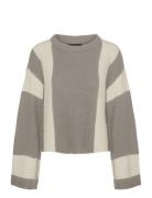 Vero Moda Vmgigi Ls O-Neck Pullover Lcs Rep Beige