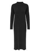 ONLY Onltess Ls Highneck Midi Dress Knt Svart