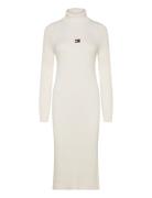 Tommy Jeans Tjw Mockneck Badge Sweater Dress Kräm