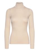 Rosemunde Silk T-Shirt W/ Roller Neck Beige