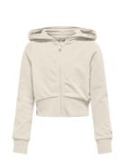 Kids Only Kogbella Life L/S Zip Hood Short Ub Swt Kräm