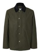 Selected Homme Slhwalter Waxed Cotton Jkt Noos Khaki Green