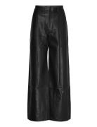 Bardot Marlowe Pu Wide Leg Pant Svart