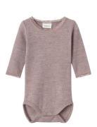 Name It Nbfwang Wool Needle Ls Body Solid Noos Lila