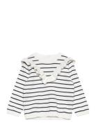 Mango Ruffle Striped Sweater Vit