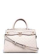 GUESS Arlena Logo Girlfriend Satchel Kräm