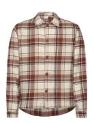 Knowledge Cotton Apparel Big Checked Heavy Flannel Overshirt Brun