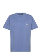 Polo Ralph Lauren Logo Cotton Jersey Pocket Tee Blå