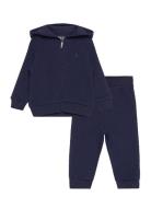 Ralph Lauren Baby Polo Bear Full-Zip Hoodie & Pant Set Marinblå