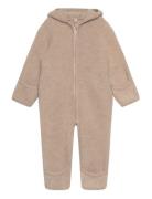 Huttelihut Pram Suit Wool Fleece Beige