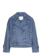 Tom Tailor Short Denim Trench Blå