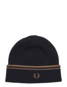 Fred Perry Twin Tipped Merino Wool Beanie Svart