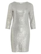 Vila Visparkling 3/4 O-Neck Dress/Ka Silver