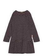 Petit Piao Dress L/S Modal Striped Brun