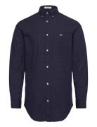 GANT Reg Micro Print Shirt Marinblå