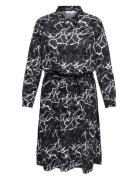 ONLY Carmakoma Carammia L/S Midi Shirt Dress Aop Svart