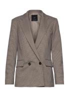 Mango Double-Breasted Blazer Brun