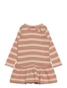 Petit Piao Dress L/S Modal Striped Beige