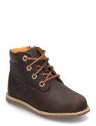 Timberland Pokey Pine Mid Lace Up With Zip Boot Dark Brown Brun