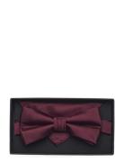 Lindbergh Black Polyester Bow Tie Burgundy