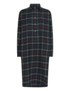 Polo Ralph Lauren Plaid Cotton Shirtdress Marinblå