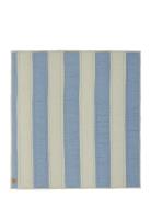 OYOY MINI Striped Quilted Blanket Blå