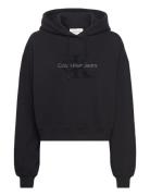 Calvin Klein Jeans Chenille Monologo Hoodie Svart