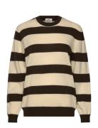 Mads Nørgaard Eco Wool Stripe Kasey Sweater Brun