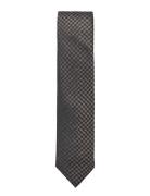 Lindbergh Black Patterned Tie 7 Cm Brun