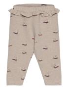 Minymo Pants Aop Sweat Beige