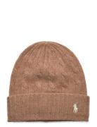 Polo Ralph Lauren Cable-Knit Wool-Cashmere Beanie Brun