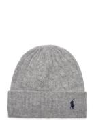 Polo Ralph Lauren Cable-Knit Wool-Cashmere Beanie Grå