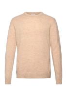 Lindbergh Lambswool O-Neck Knit Beige