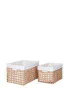 House Nordic Nina - Baskets, Paper, Natural, Set Of 2 Beige