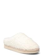 Bianco Biasweetie Slip In Faux Shearling Kräm