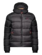 Superdry Hood Colour Block Sport Puffer Svart