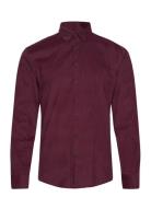 Lindbergh Fine Corduroy Shirt L/S Burgundy