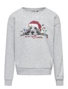 Kids Only Kogyda Xmas Life L/S O-Neck Box Swt Grå