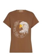 Rabens Sal R Eagle T-Shirt - Ambla Brun