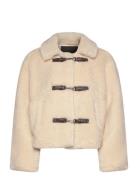 French Connection Alex Faux Fur Jacket Kräm