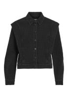 Vila Vizoa L/S Denim Jacket Blk Svart