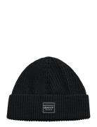 GANT Cotton Ribbed Beanie Svart