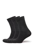 Lindex Sock 3 P Merino Wool Plain Grå