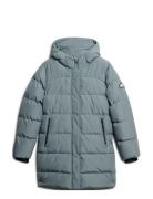 Superdry Hooded Sports Puffer Mid Jkt Blå